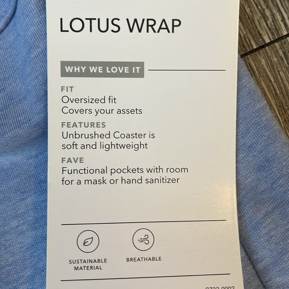 New NWT Athleta Lotus Wrap Blue size large xl blue sweater - Picture 4 of 7